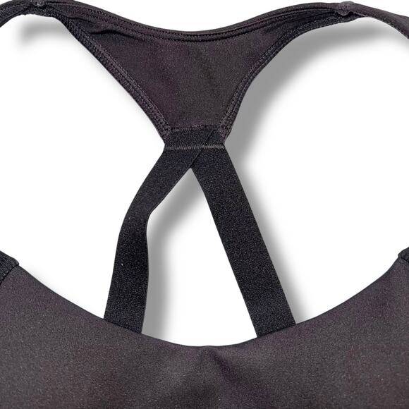 Avia Womens Sports Bra Adjustable Racerback Lightly Lined Solid Black Large - Picture 3 of 7
